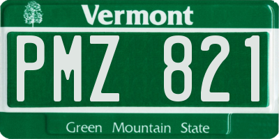 VT license plate PMZ821