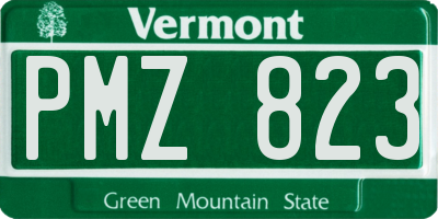 VT license plate PMZ823