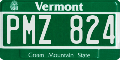 VT license plate PMZ824