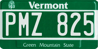 VT license plate PMZ825