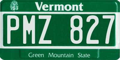 VT license plate PMZ827