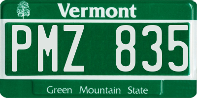 VT license plate PMZ835