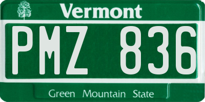 VT license plate PMZ836