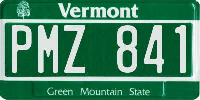 VT license plate PMZ841