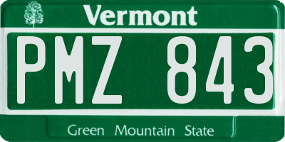 VT license plate PMZ843