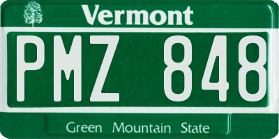 VT license plate PMZ848