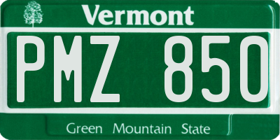 VT license plate PMZ850