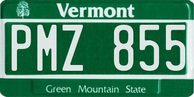VT license plate PMZ855