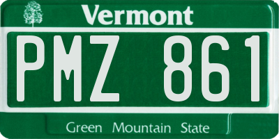 VT license plate PMZ861