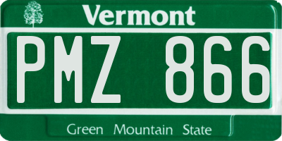 VT license plate PMZ866