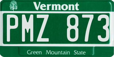VT license plate PMZ873