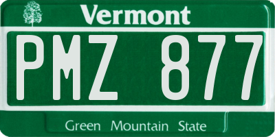 VT license plate PMZ877