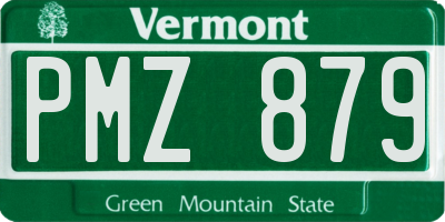 VT license plate PMZ879