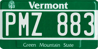 VT license plate PMZ883