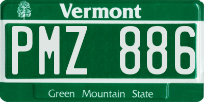 VT license plate PMZ886