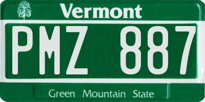 VT license plate PMZ887