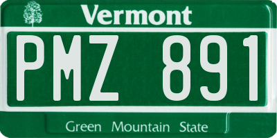 VT license plate PMZ891
