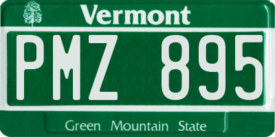 VT license plate PMZ895