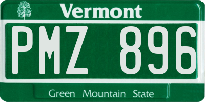VT license plate PMZ896