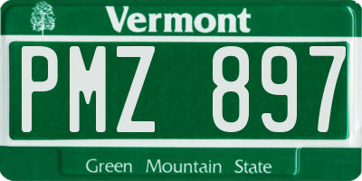 VT license plate PMZ897