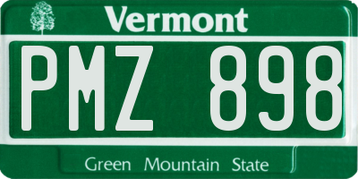 VT license plate PMZ898