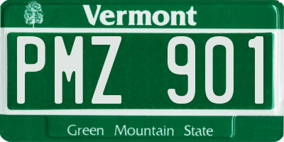 VT license plate PMZ901