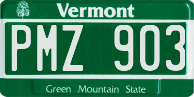 VT license plate PMZ903