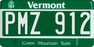 VT license plate PMZ912