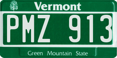 VT license plate PMZ913