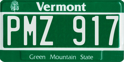VT license plate PMZ917
