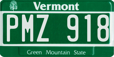 VT license plate PMZ918