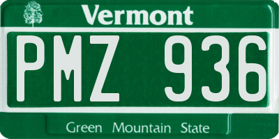 VT license plate PMZ936