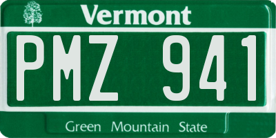 VT license plate PMZ941