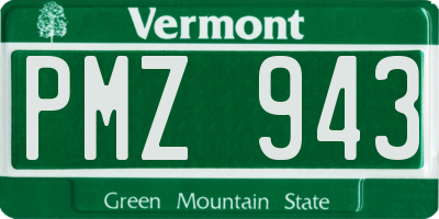 VT license plate PMZ943