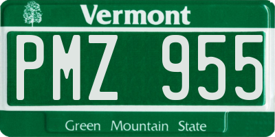 VT license plate PMZ955