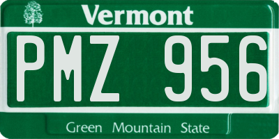 VT license plate PMZ956