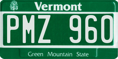 VT license plate PMZ960