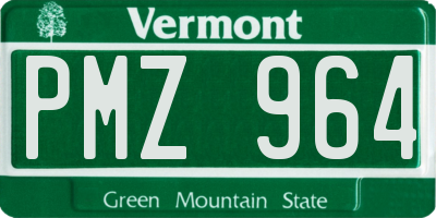 VT license plate PMZ964