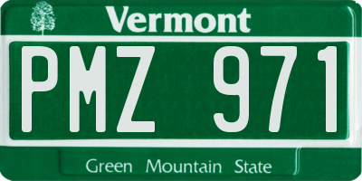 VT license plate PMZ971