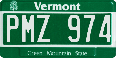 VT license plate PMZ974