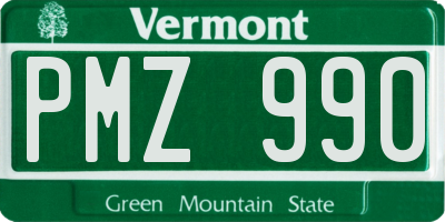 VT license plate PMZ990