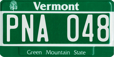 VT license plate PNA048