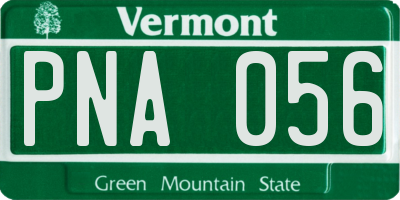 VT license plate PNA056