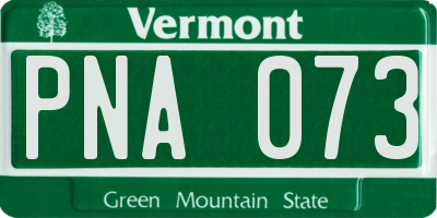 VT license plate PNA073