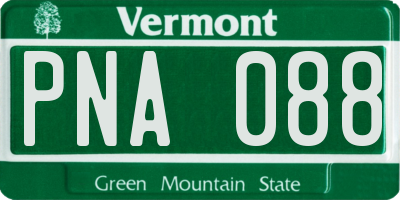 VT license plate PNA088