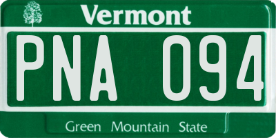 VT license plate PNA094