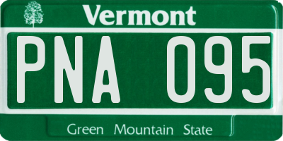 VT license plate PNA095