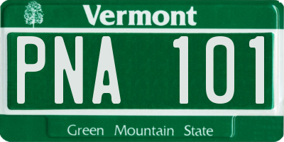 VT license plate PNA101