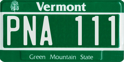 VT license plate PNA111