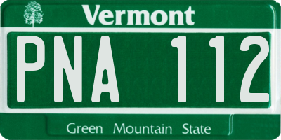 VT license plate PNA112